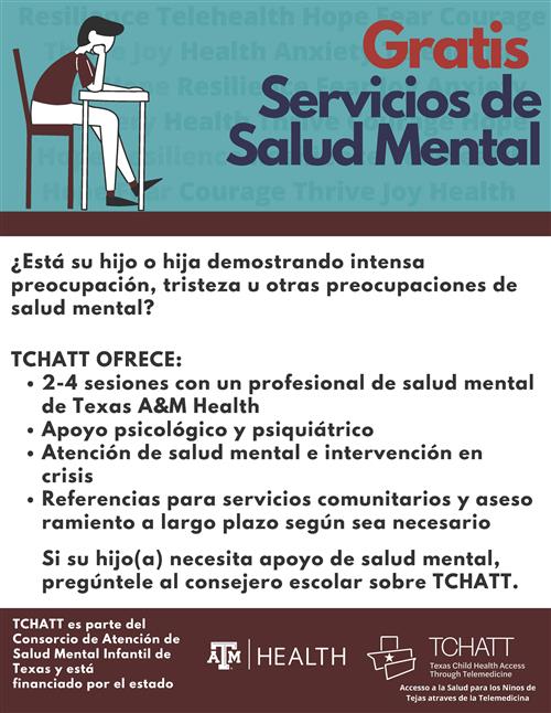 Informational Spanish flyer for TCHATT services